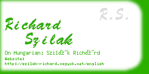 richard szilak business card